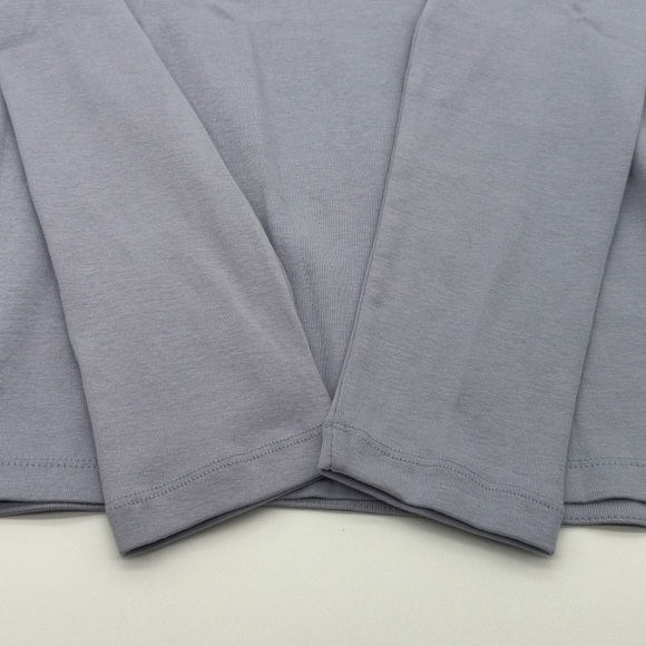 J Jill Ribbed Knit Longline Crewneck Tunic Gray Stretch Jersey Knit Size Small - Picture 7 of 10